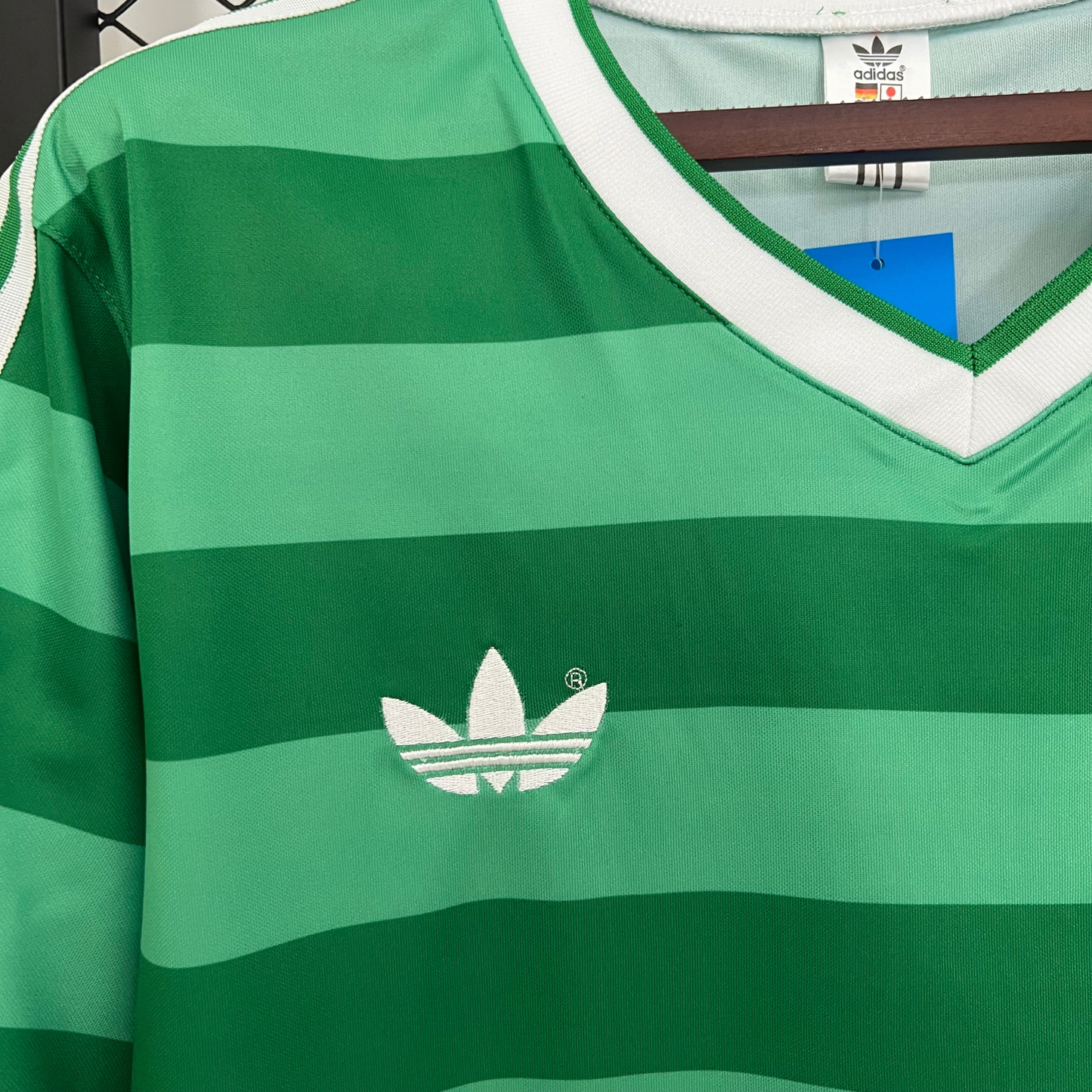 Germany 1984 Green Away Retro Football Kit