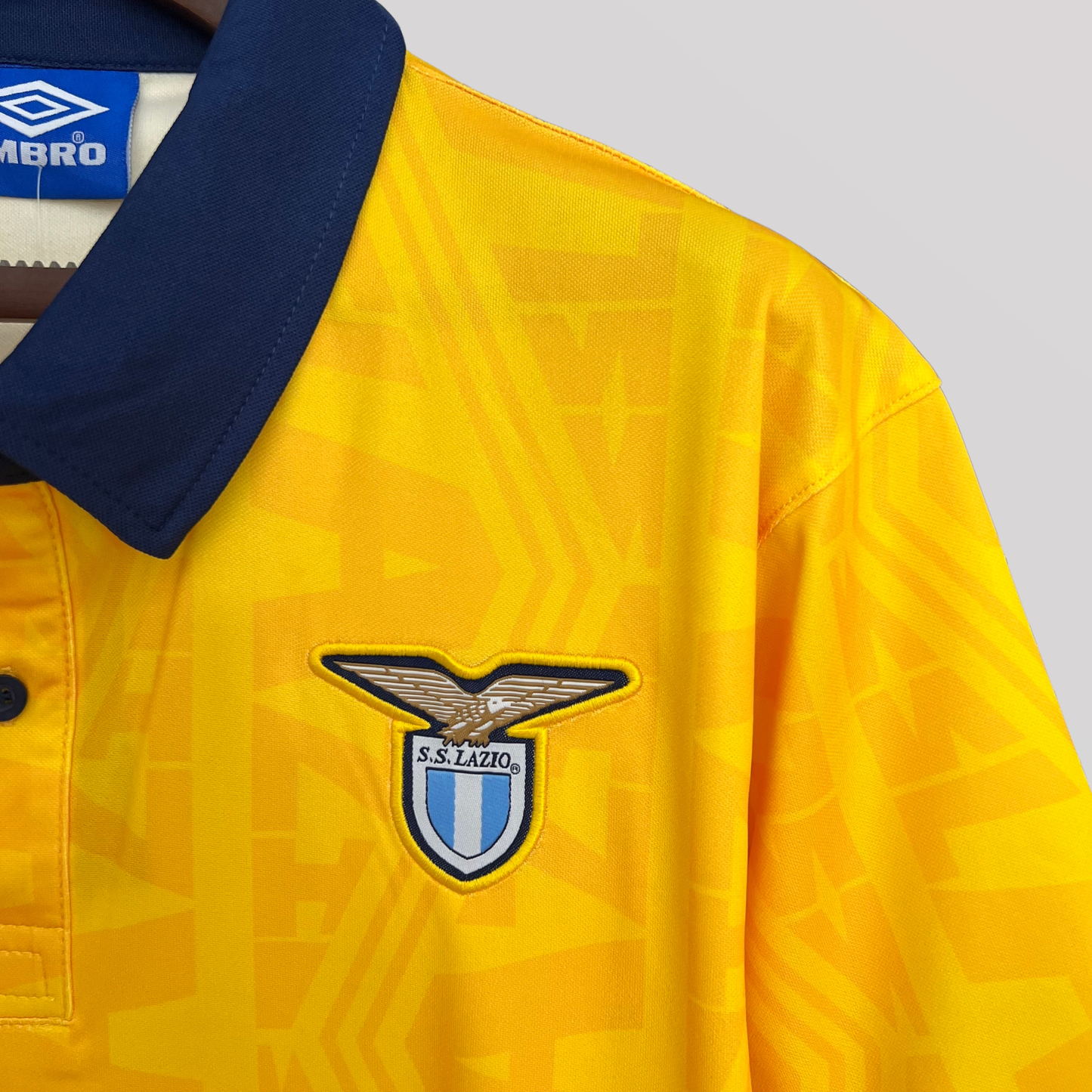 Lazio 1991/92 Yellow Away Retro Football Kit