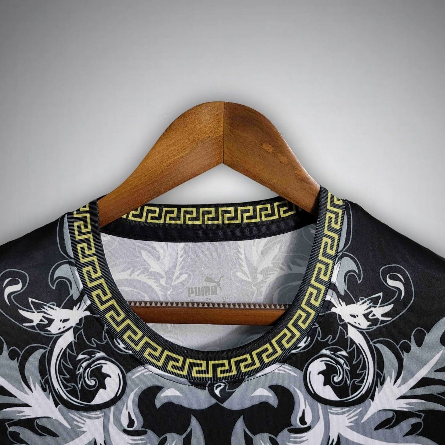 Italy "Versace" Premium Black Kit - FutKulture