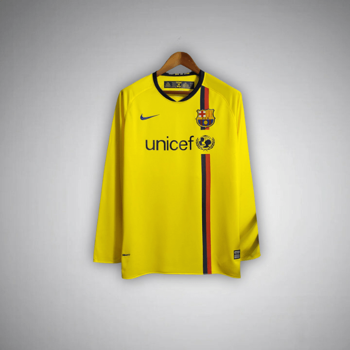 08/09 FC Barcelona Away Long Sleeve Kit - FutKulture