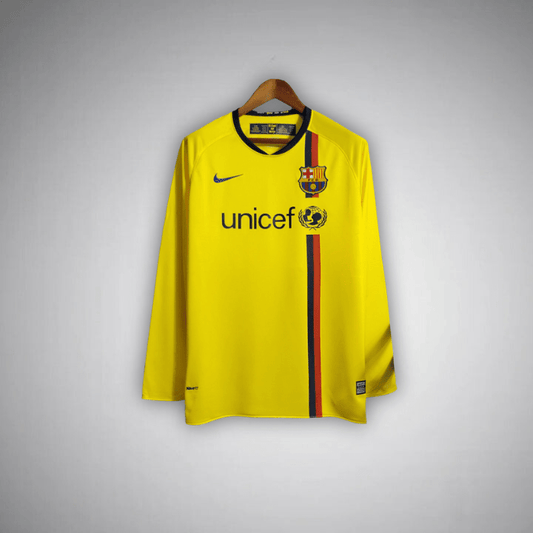08/09 FC Barcelona Away Long Sleeve Kit - FutKulture
