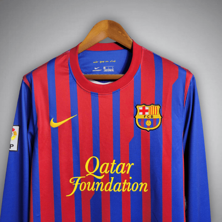 11/12 FC Barcelona Long Sleeve Home Kit - FutKulture
