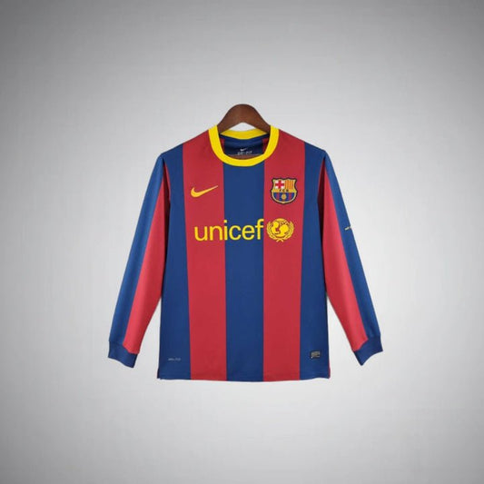 11/12 FC Barcelona Long Sleeve Home Kit - FutKulture
