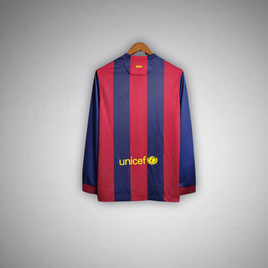 14/15 Barcelona Home Long Sleeve Kit - FutKulture