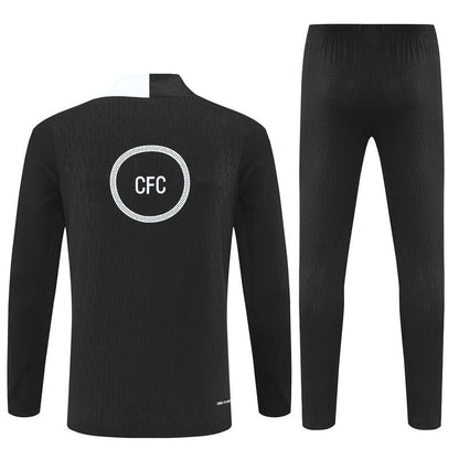 25/26 Chelsea Black Kids Size Tracksuit