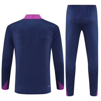 25/26 FC Barcelona Half Zip Training Blue/Purple Tracksuit