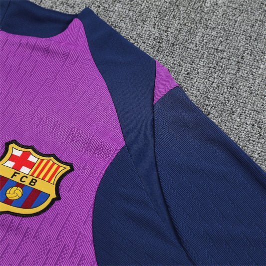 25/26 FC Barcelona Half Zip Training Purple/Blue Tracksuit