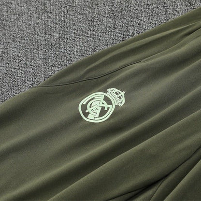 25/26 Real Madrid Training Dark Olive Tracksuit