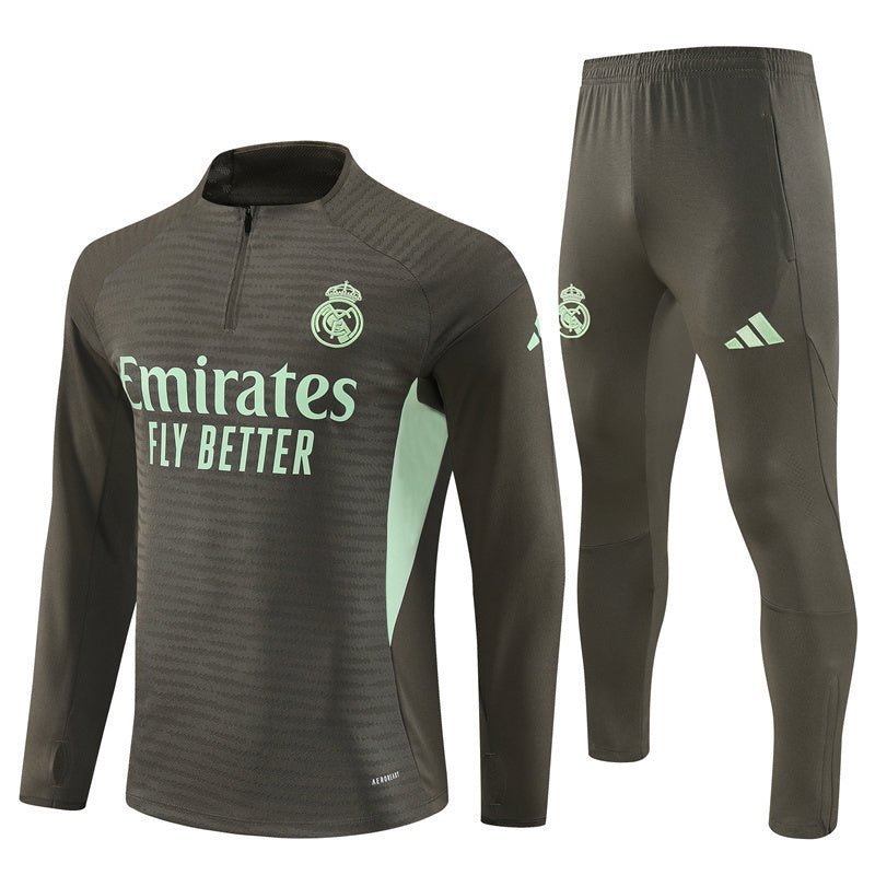 25/26 Real Madrid Training Dark Olive Tracksuit