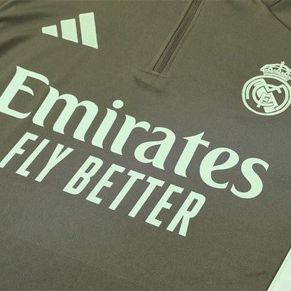 25/26 Real Madrid Training Dark Olive Tracksuit