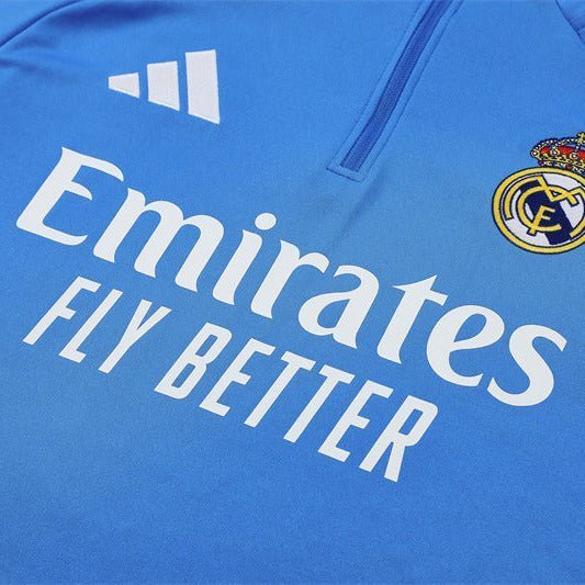 25/26 Real Madrid Training Light Blue Tracksuit