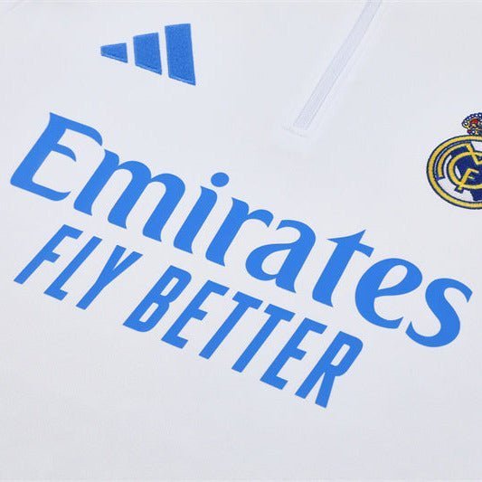 25/26 Real Madrid Training White/Light Blue Tracksuit