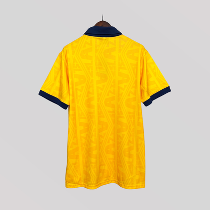 Lazio 1991/92 Yellow Away Retro Football Kit