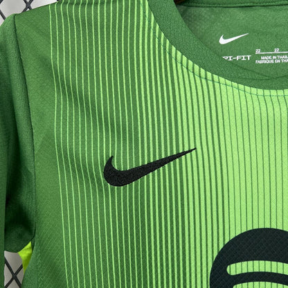 2025/2026 Barcelona Green Goalkeeper Kids Size Kit