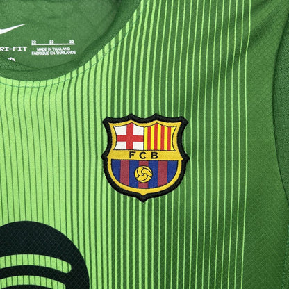 2025/2026 Barcelona Green Goalkeeper Kids Size Kit