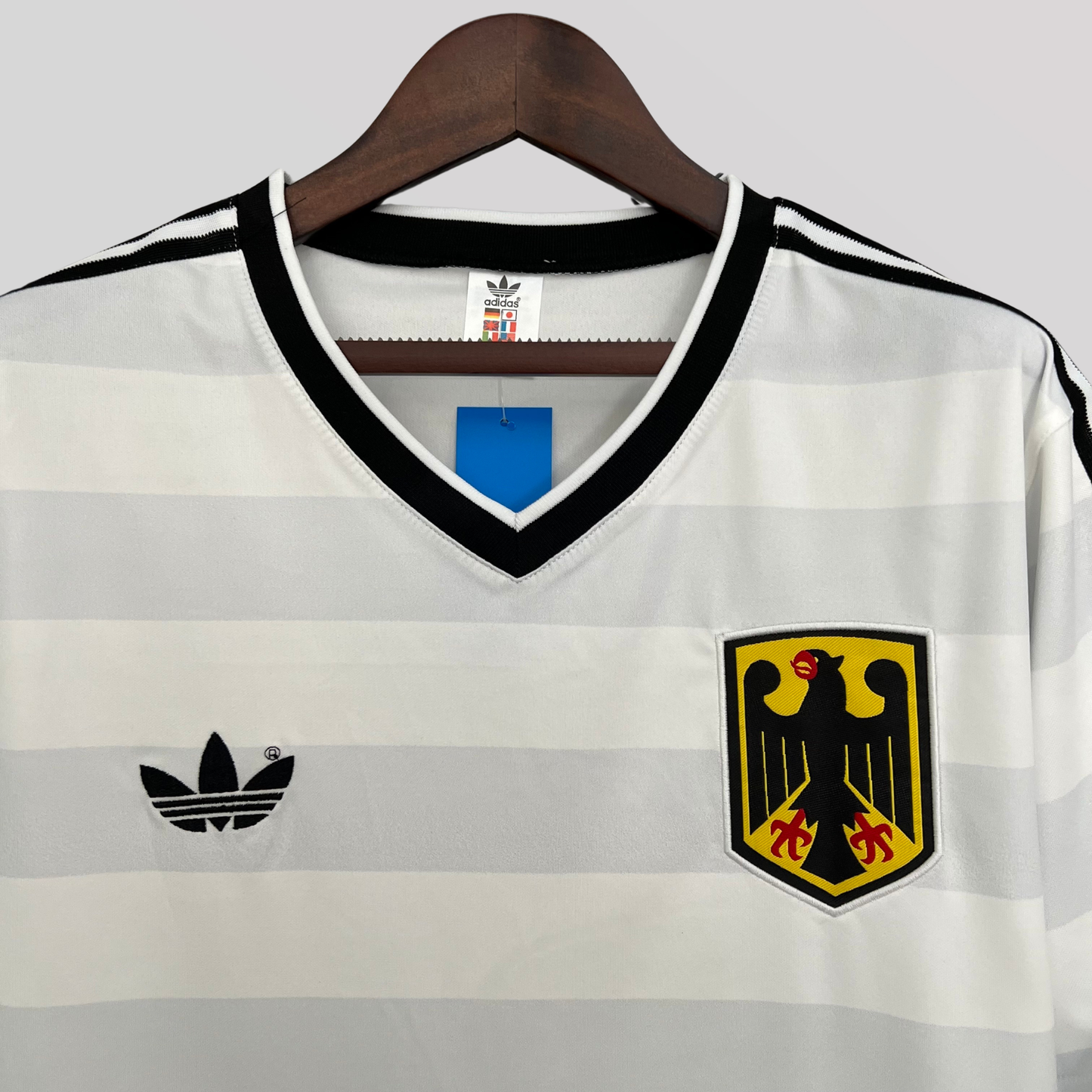 Germany 1984 White Home Retro Football Kit
