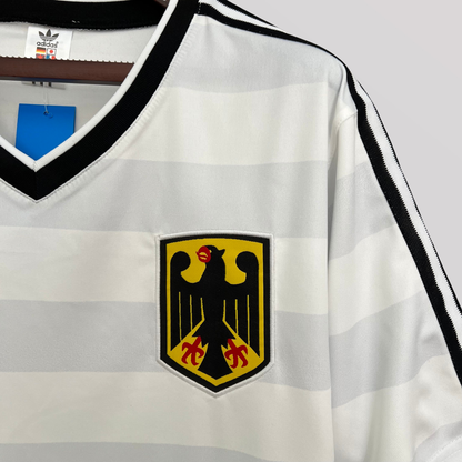 Germany 1984 White Home Retro Football Kit