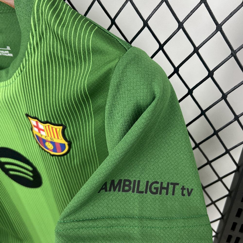 2025/2026 Barcelona Green Goalkeeper Kids Size Kit