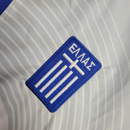 2025/2026 Greece Jacket White and Blue Windbreaker