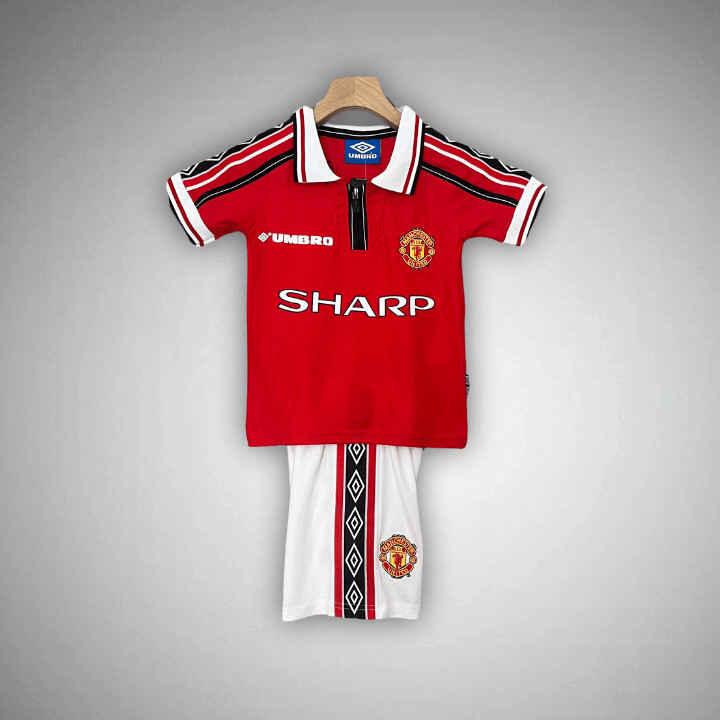 98/99 Manchester United Home Kids Size Kit - FutKulture