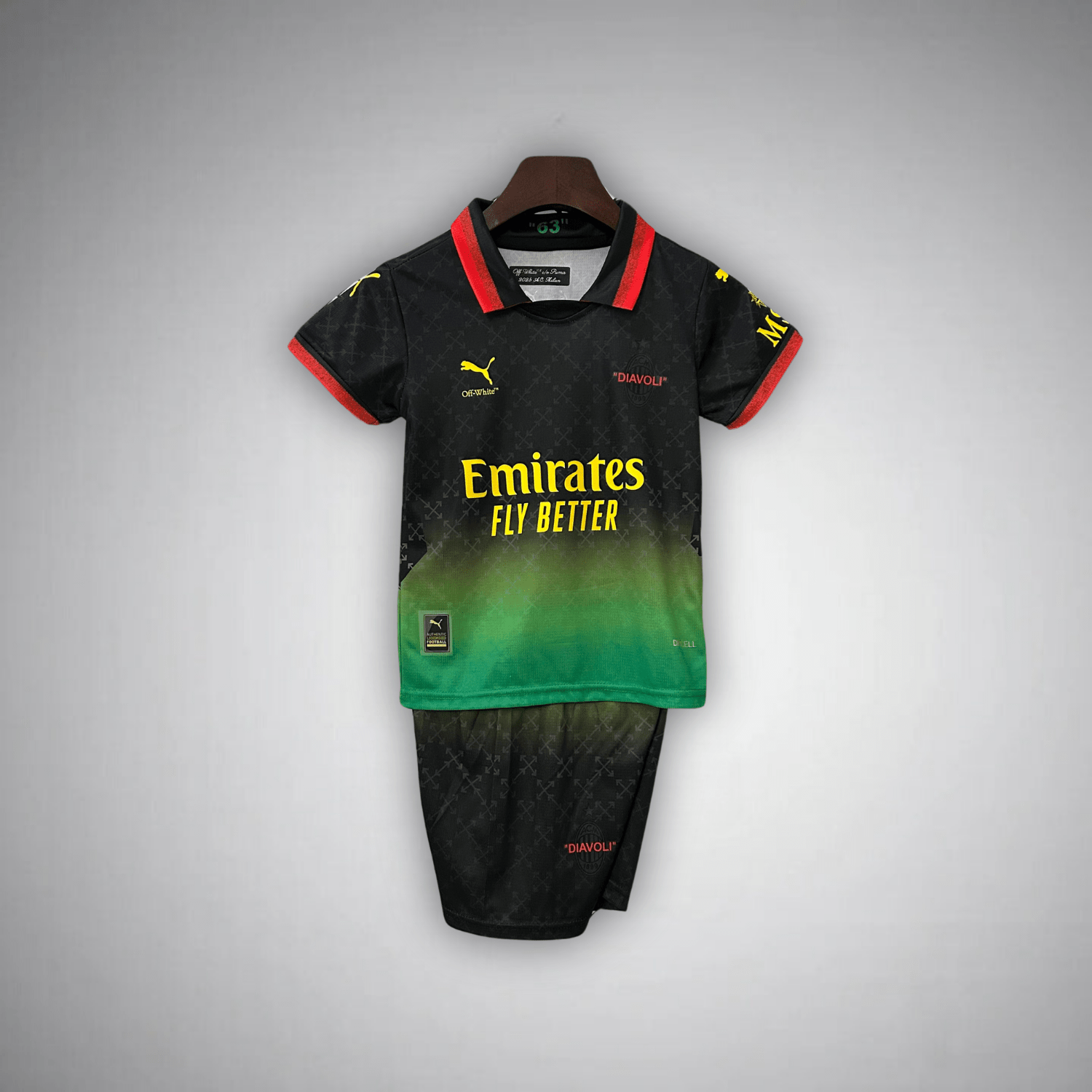 AC Milan x Off-White "Diavoli" Premium Kids Size Kit - FutKulture