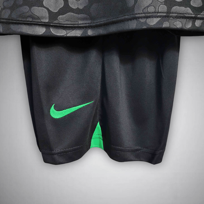 Brazil "Black Leopard" Premium Kids Size Kit - FutKulture