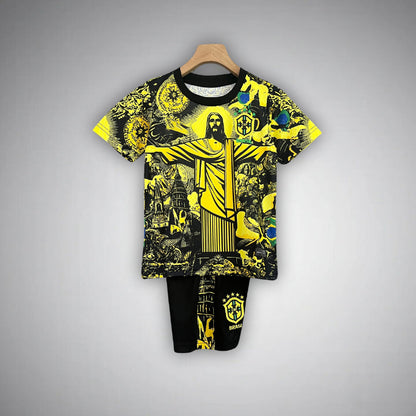 Brazil "Jesus" Kids Size Yellow Kit