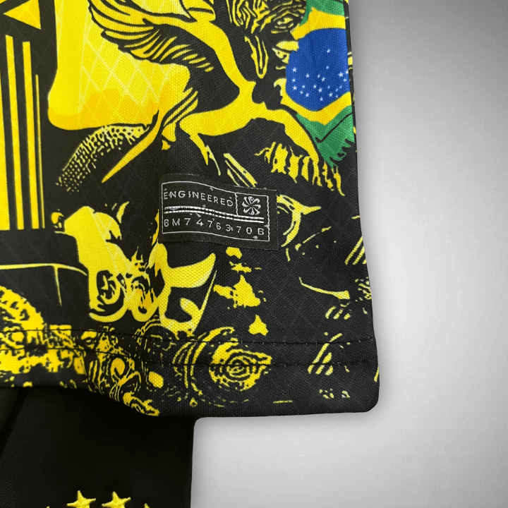 Brazil "Jesus" Premium Kids Size Yellow Kit - FutKulture