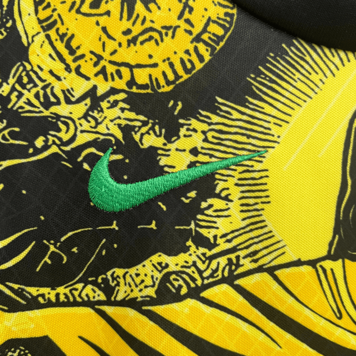 Brazil "Jesus" Premium Kids Size Yellow Kit - FutKulture