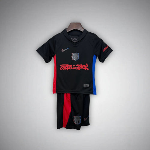 FC Barcelona x Cactus Jack Away Kids Size Kit - FutKulture