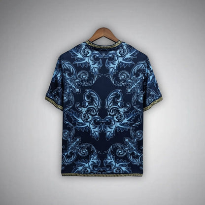 Italy "Versace" Premium Dark Blue Kit - FutKulture