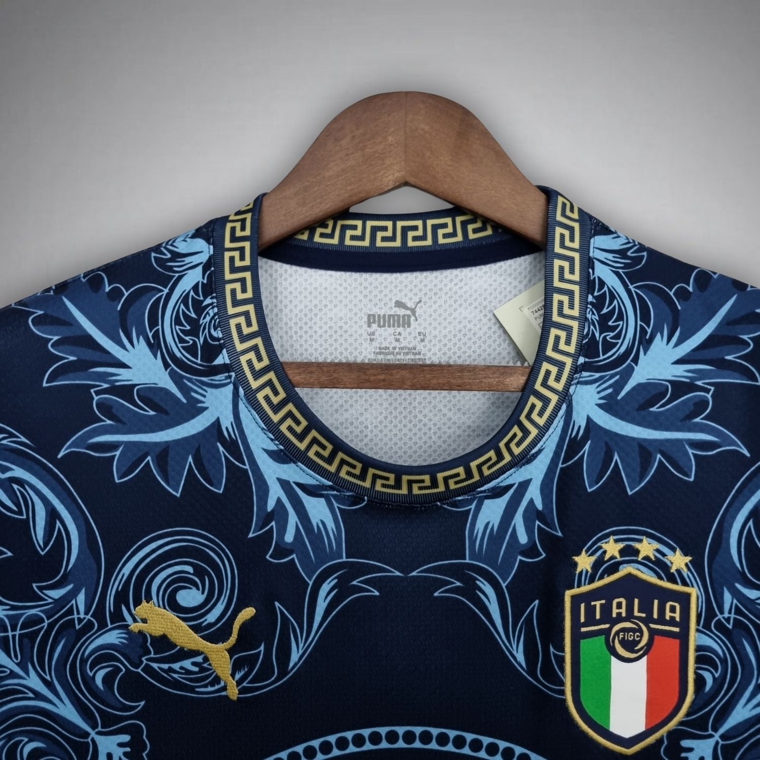 Italy "Versace" Premium Dark Blue Kit - FutKulture