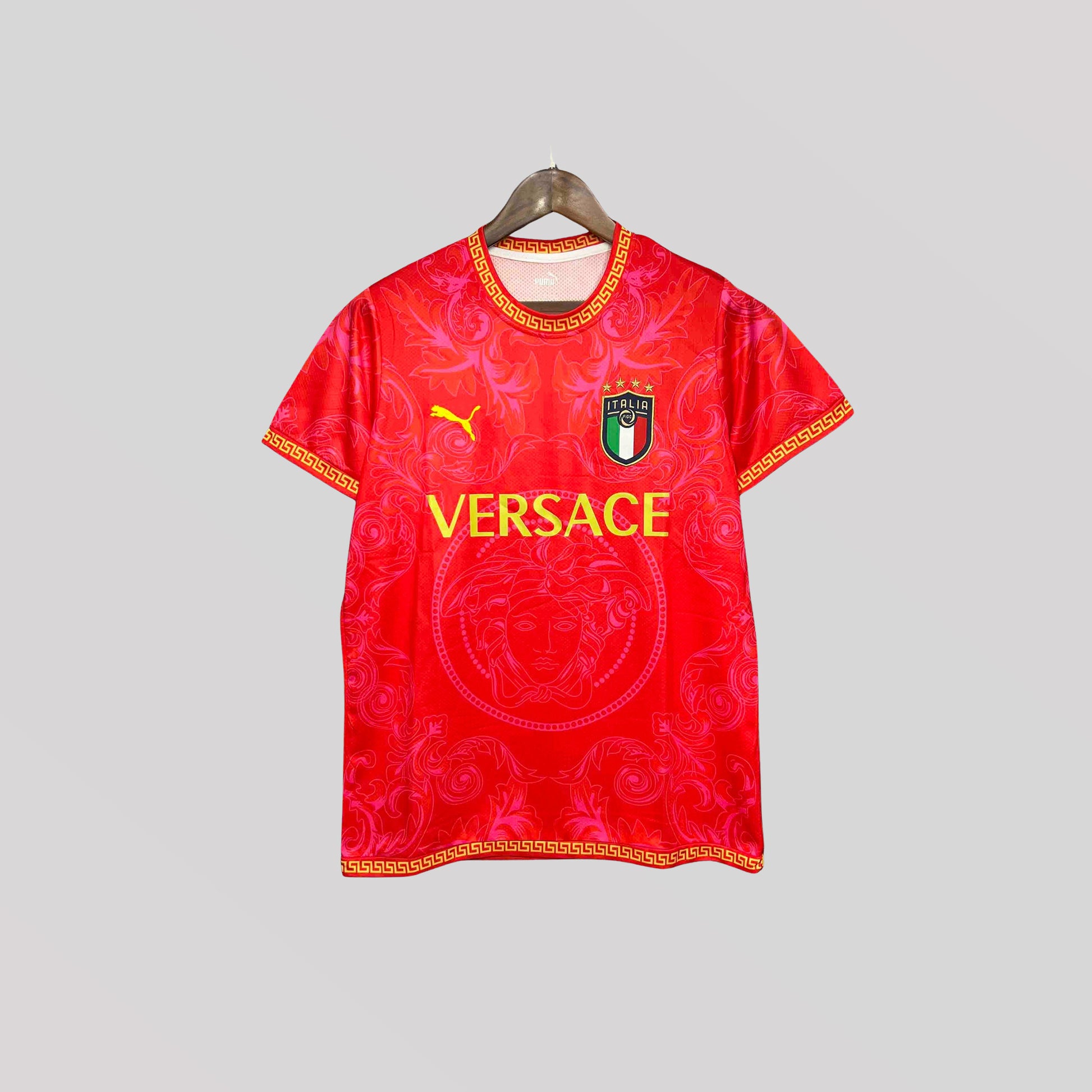 Italy "Versace" Premium Red Kit - FutKulture