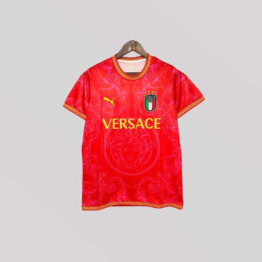 Italy "Versace" Premium Red Kit - FutKulture