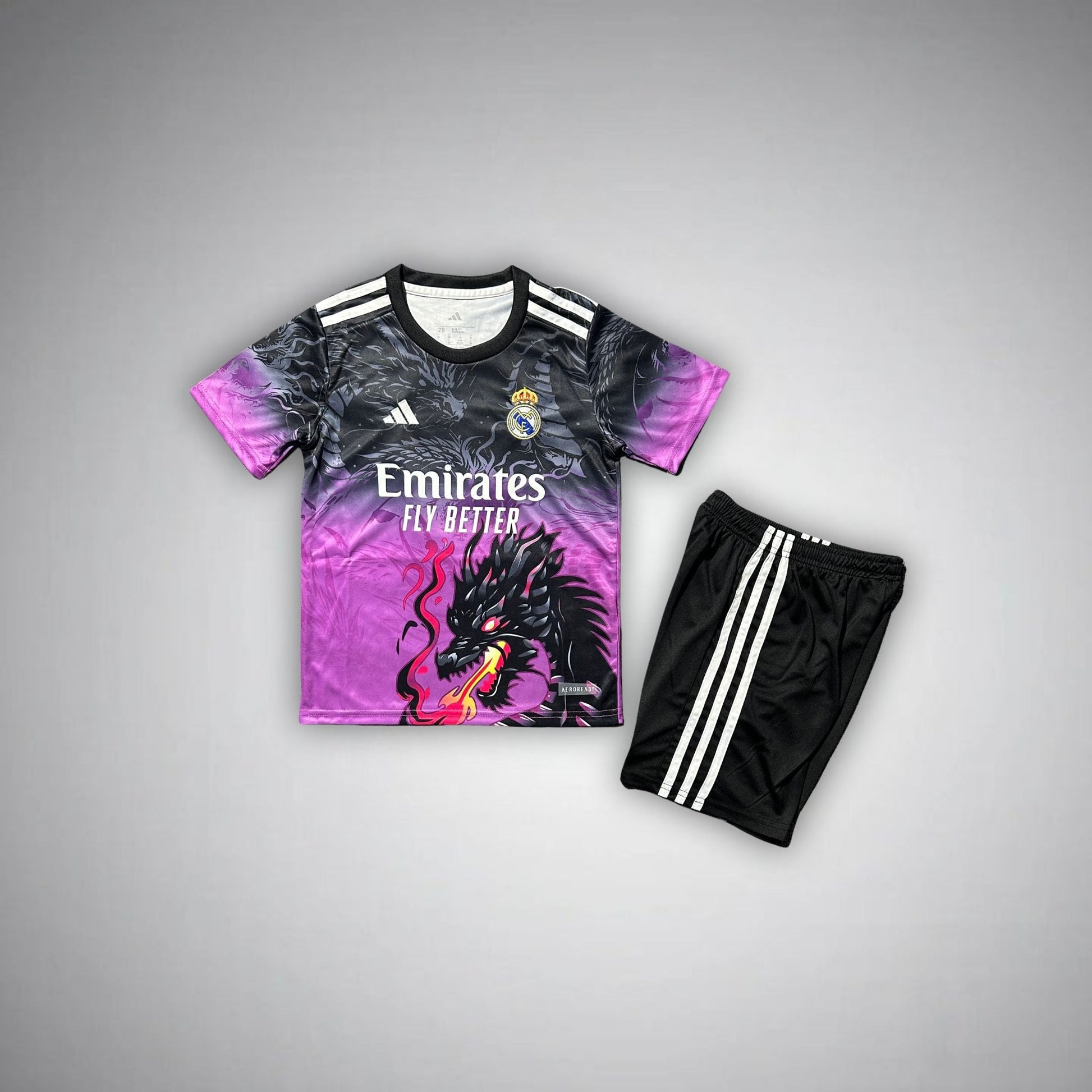 Real Madrid "Amethyst Flame" Premium Kids Size Kit - FutKulture