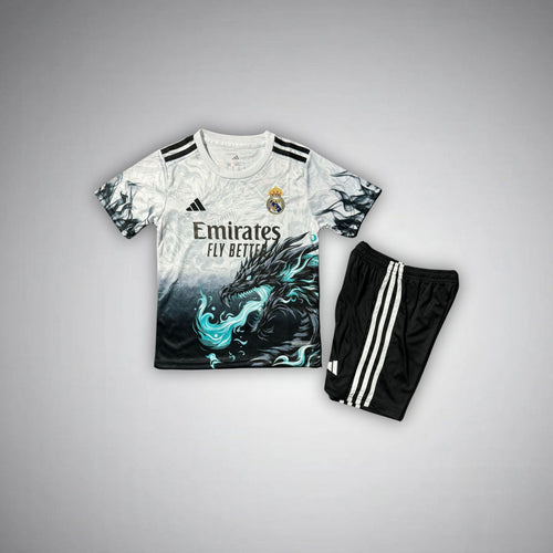 Real Madrid "Emerald Flame" Premium Kids Size Kit - FutKulture