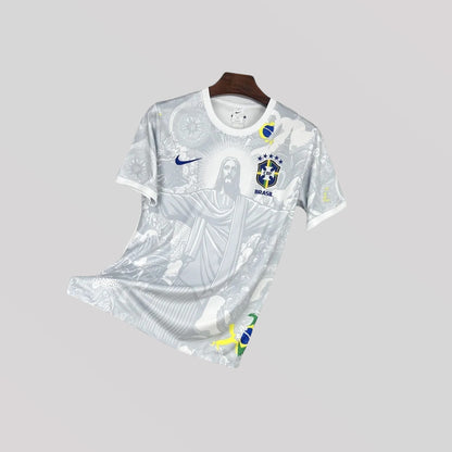 Brazil "Christ the Redeemer" White Premium Kit - FutKulture