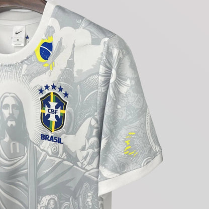 Brazil "Christ the Redeemer" White Premium Kit - FutKulture