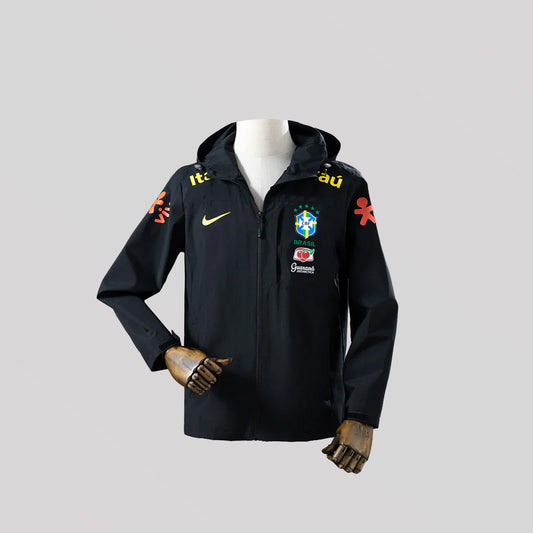 2026 Brazil Windbreaker Black Jacket