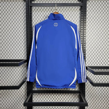 2025/2026 Greece Jacket White and Blue Windbreaker
