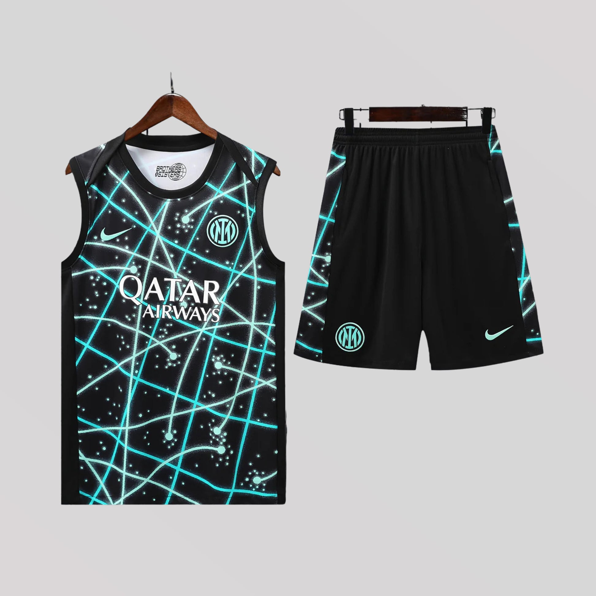 Inter Milan Black and Light Blue Training Kit - FutKulture