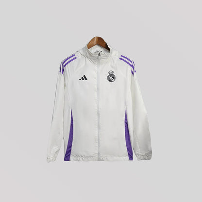 2025/2026 Real Madrid Jacket White Windbreaker