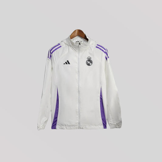 2025/2026 Real Madrid Jacket White Windbreaker