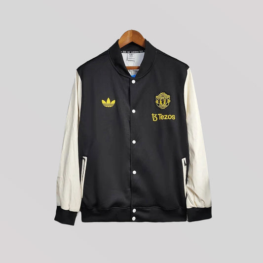 2025/2026 Manchester United Black And White Jacket Windbreaker